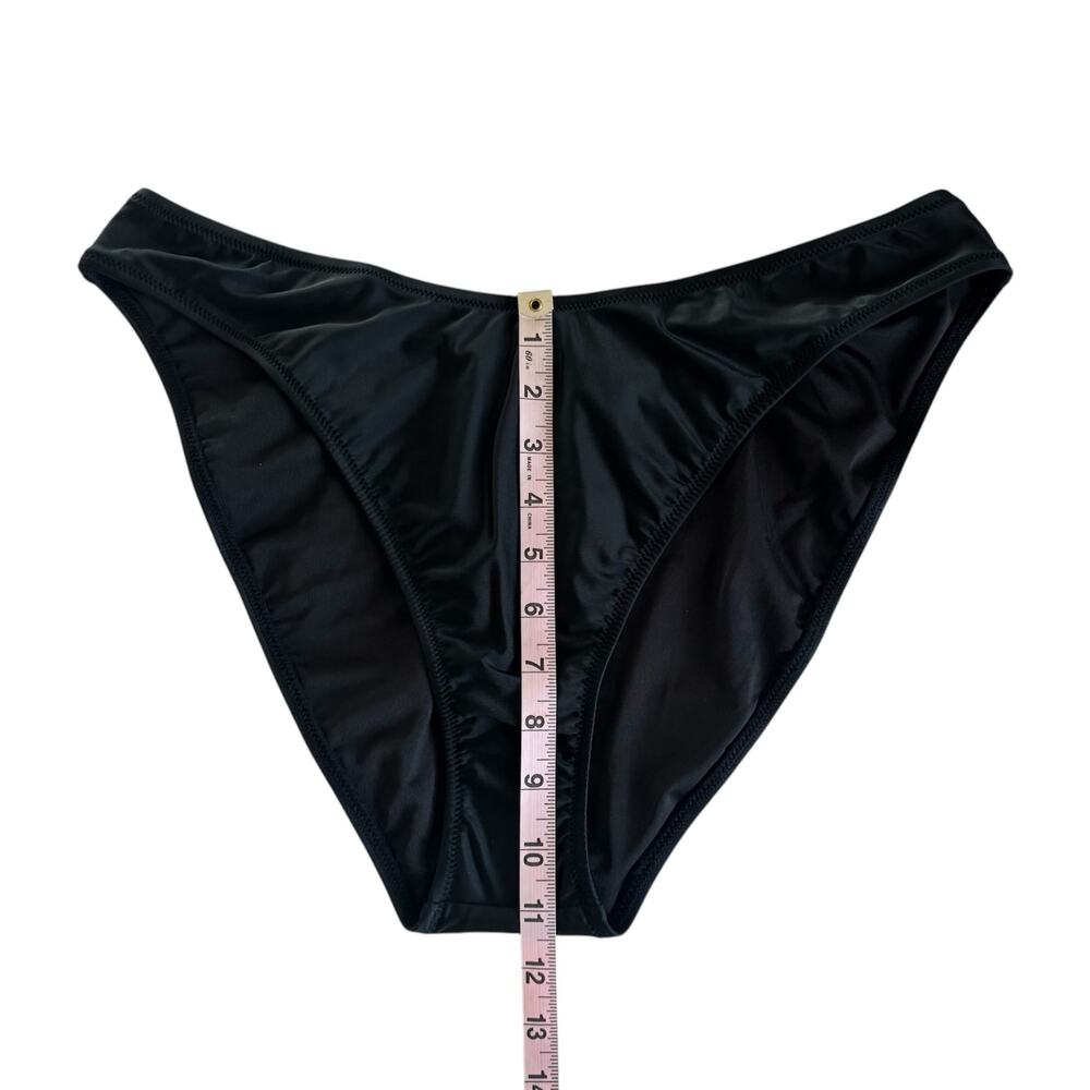 J.Crew Solid Black Stretch Bikini Hipster Bottoms Women's Swimwear Size XL - Picture 3 of 7